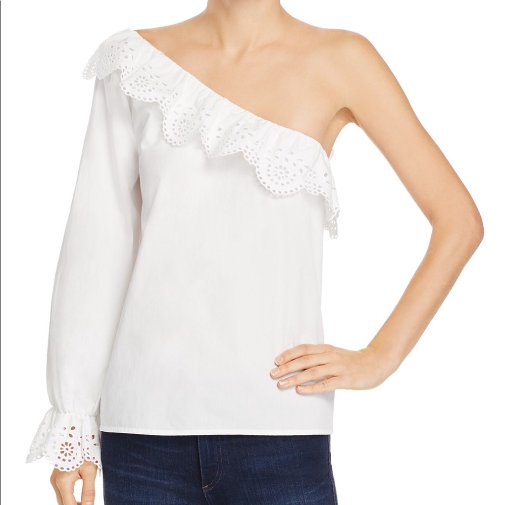 Joie Arianthe Ruffled One Shoulder Top